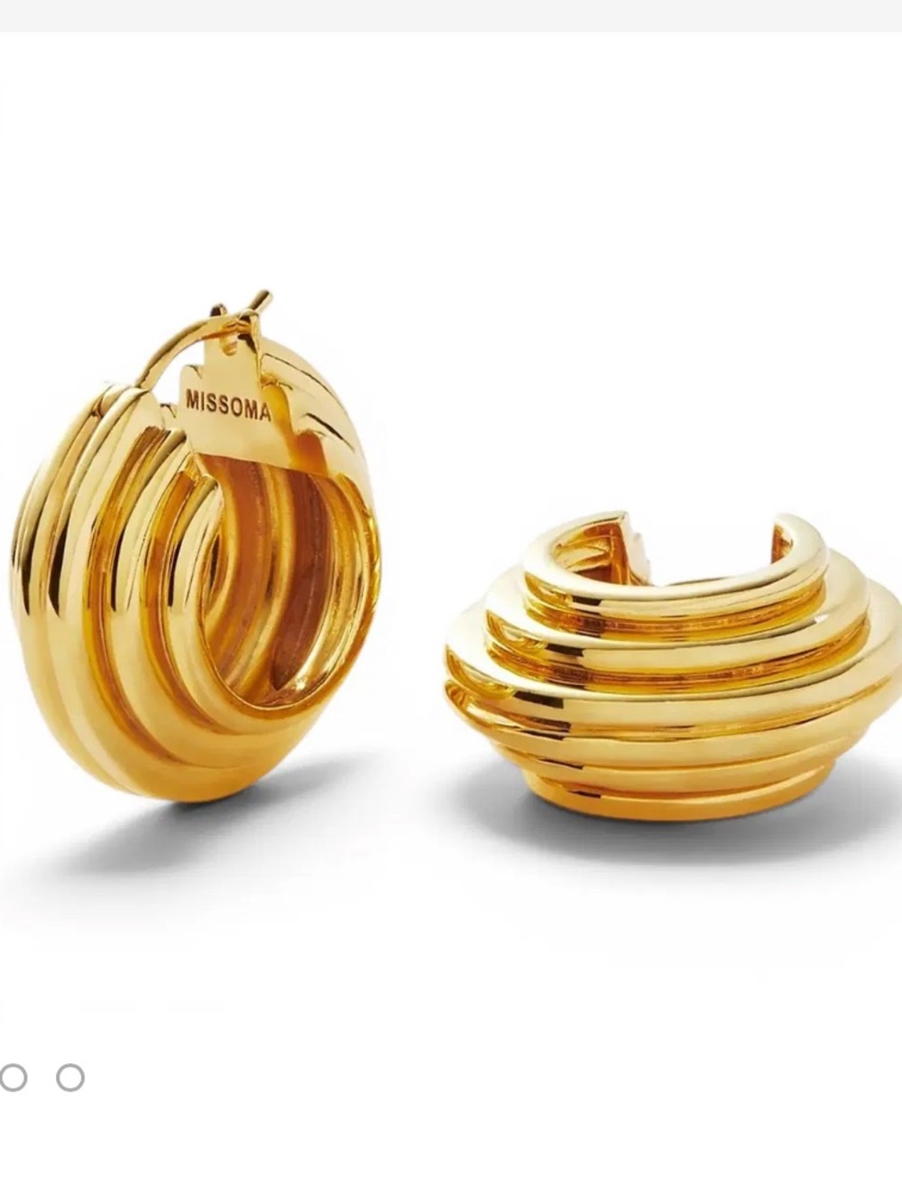 Missoma lucy Williams Small Ridge Hoop Earrings gold Huggies